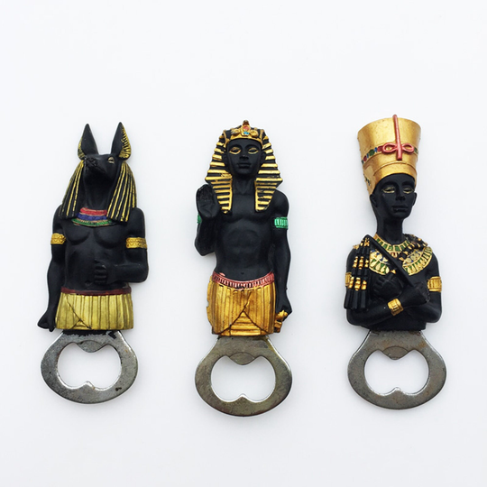 Cairo Nubis Pharaoh Queen Opener Egypt Fridge Magnet Travel Souvenir Gift Collection Craft Refrigerator Decoration