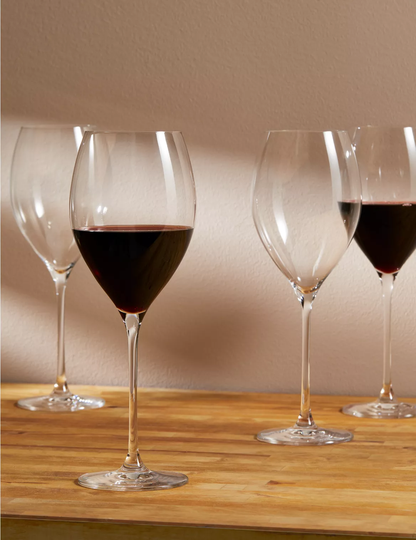 Set of 4 Red Wine Glasses beige