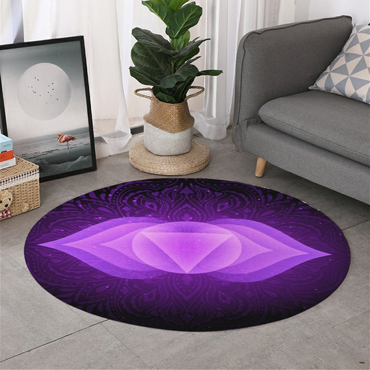 Anja | Third Eye Chakra - Round Area Rug