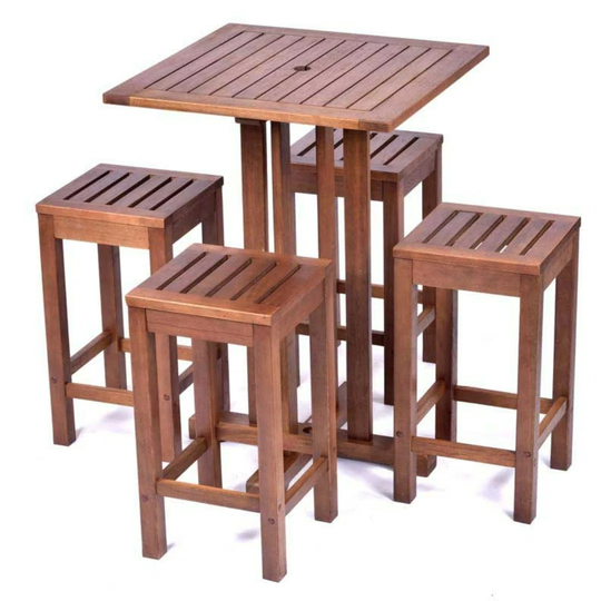 Euginia 4 Seater Bar Height Dining Set