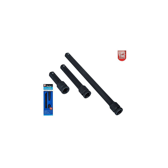 Blue Spot Tools 02071 Impact Extension Bar, Black, 1/2-inch, Set Of 3 Pieces - - extension bar set 12 impact 3 drive bluespot piece tools socket