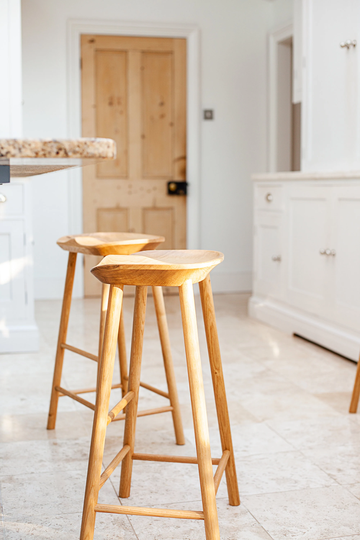 Townhouse/Solid Oak Kitchen Island Bar Stool UK Handmade