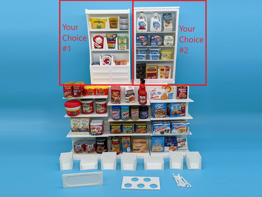 Mini Brands Combo Shelf, Holders, & Clips Pack For 5 Surprise Toys Shopkins Real Littles Nuimos