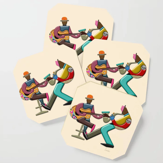 Jazz Music Coasters, Drink & Barware Musician Art Print Gift