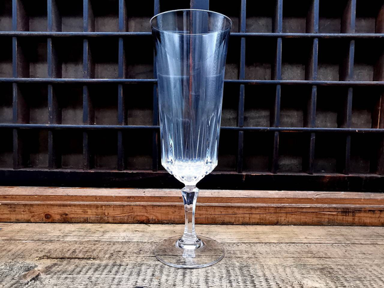 Vintage Champagne Flute, Crystal Glass, Drinking Glass