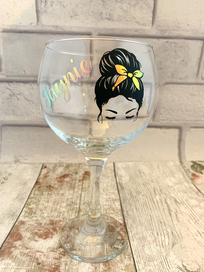 Personalised Gin Glass Uk, Glass For Friend, 21st Birthday Glass, Drink Glasses Bridesmaids, 18Th Gin Lover Gift, Sister