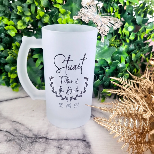 Personalised Father Of The Bride Beer Stein, A Keepsake Gift For Dad, Christmas Gifts, Christmas Gifts Dads