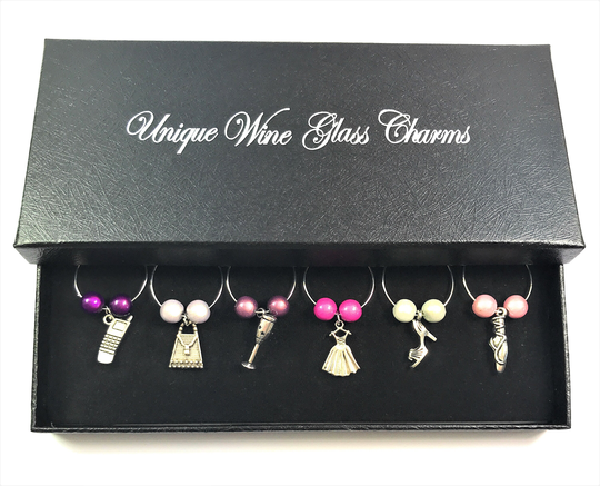 Girl's Favourites Wine Glass Charms Handmade By Libby's Market Place