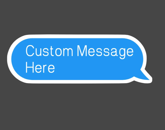 Magnet Funny Custom Text Message Magnet - Laminated Glossy Customized Or Personalized