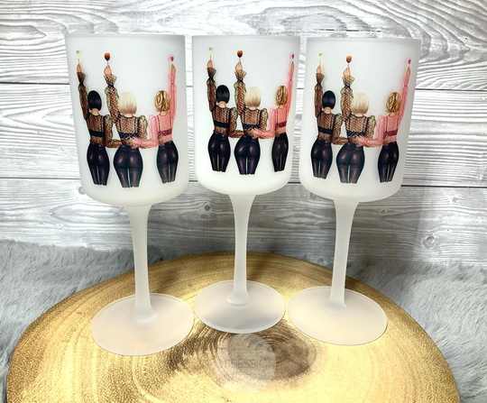 Personalised Best Friend Frosted Wine Glass, Gin Gift For Bestie, Gift, Birthday, Her