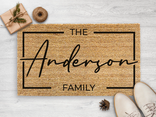 Personalized Family Name Doormat - Closing Gift Last Custom Door Mat Welcome Housewarming New Home Realtor