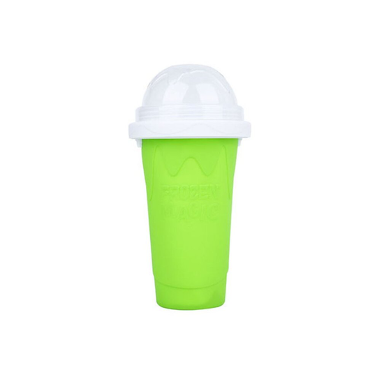 (Green) DIY Homemade Smoothie Cups Freezes Drinks Cup Double Layer, Shake Smoothie Cup, Quick Frozen Smoothies Slushy Ice Cream Maker Milk Shake Make