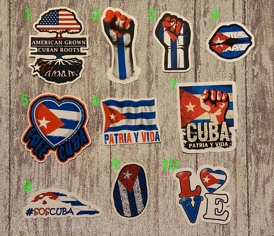 Support Cuba Stickers | #soscuba Patria Y Vida Free Cuban Roots
