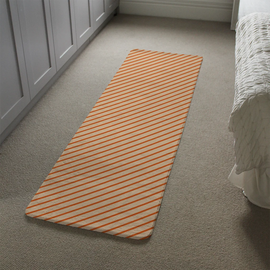 Lamphere Lines Designer Shaggy Yellow/Red Rug