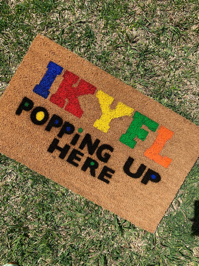Ikyfl Doormat, Custom Funny Welcome Outdoor Mat, Housewarming Gift