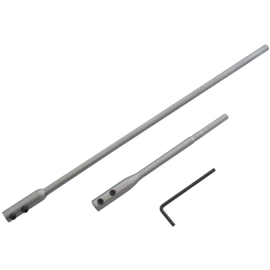 3pc Flat Wood Bit Extension Bar Set, Extension Shank 6" (150mm) & "12 (300mm)