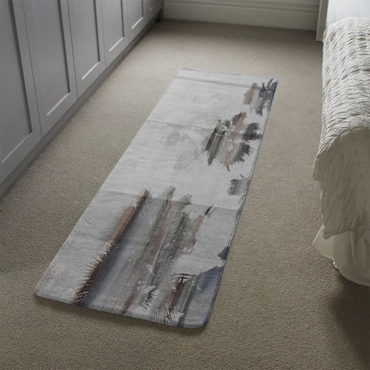 Lollis Palm Designer Shaggy Grey Rug