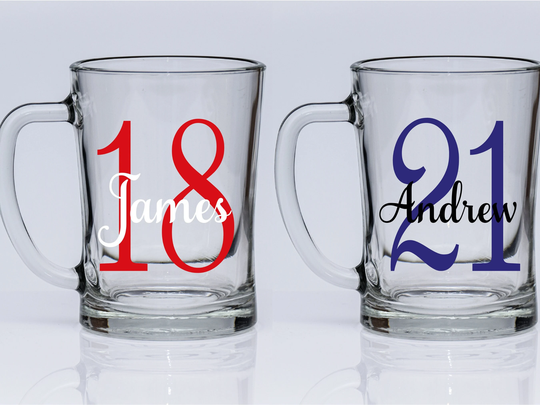 18Th 21st 30Th 40Th 50Th 60Th Birthday Gifts For Him, Son Boyfriend Husband Men, Personalised Beer Glass, Pint Glass