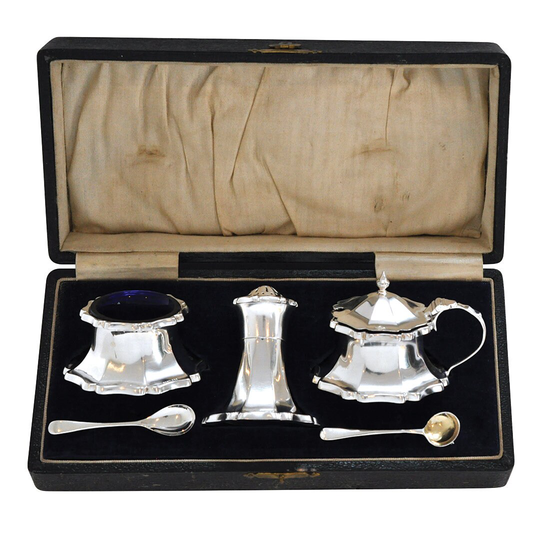 Vintage Silver Condiment Set