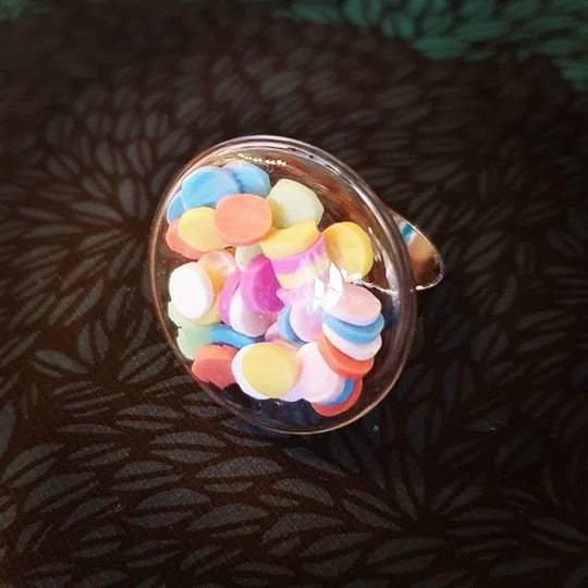 Confetti Candy Shaker Ring