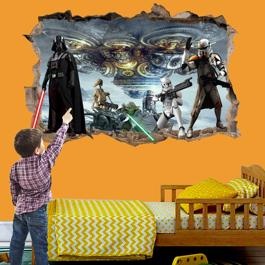 Star Troopers Robots Spaceship Wall Sticker Art Poster Mural Transfer Decal Print Room Home Nursery Office Shop Decor Id548