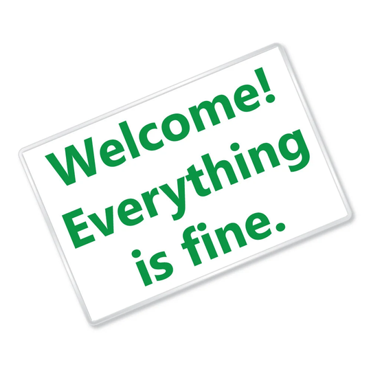 Welcome Everything Is Fine - The Good Place Inspired Funny Quote Magnet Gift