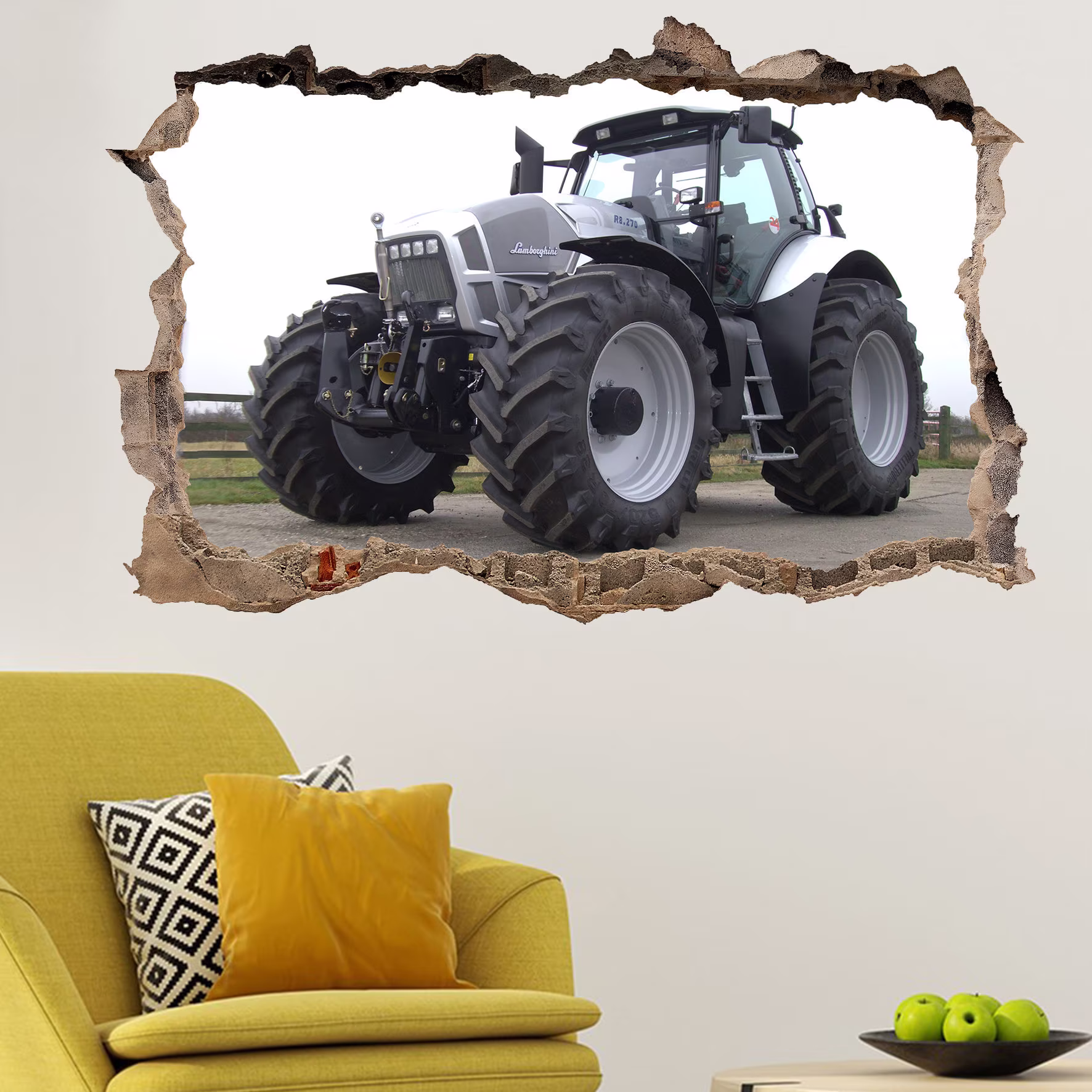 Powerful Fast Modern Tractor Wall Sticker Art Poster Mural Transfer Decal Room School Nursery Office Decor Id276
