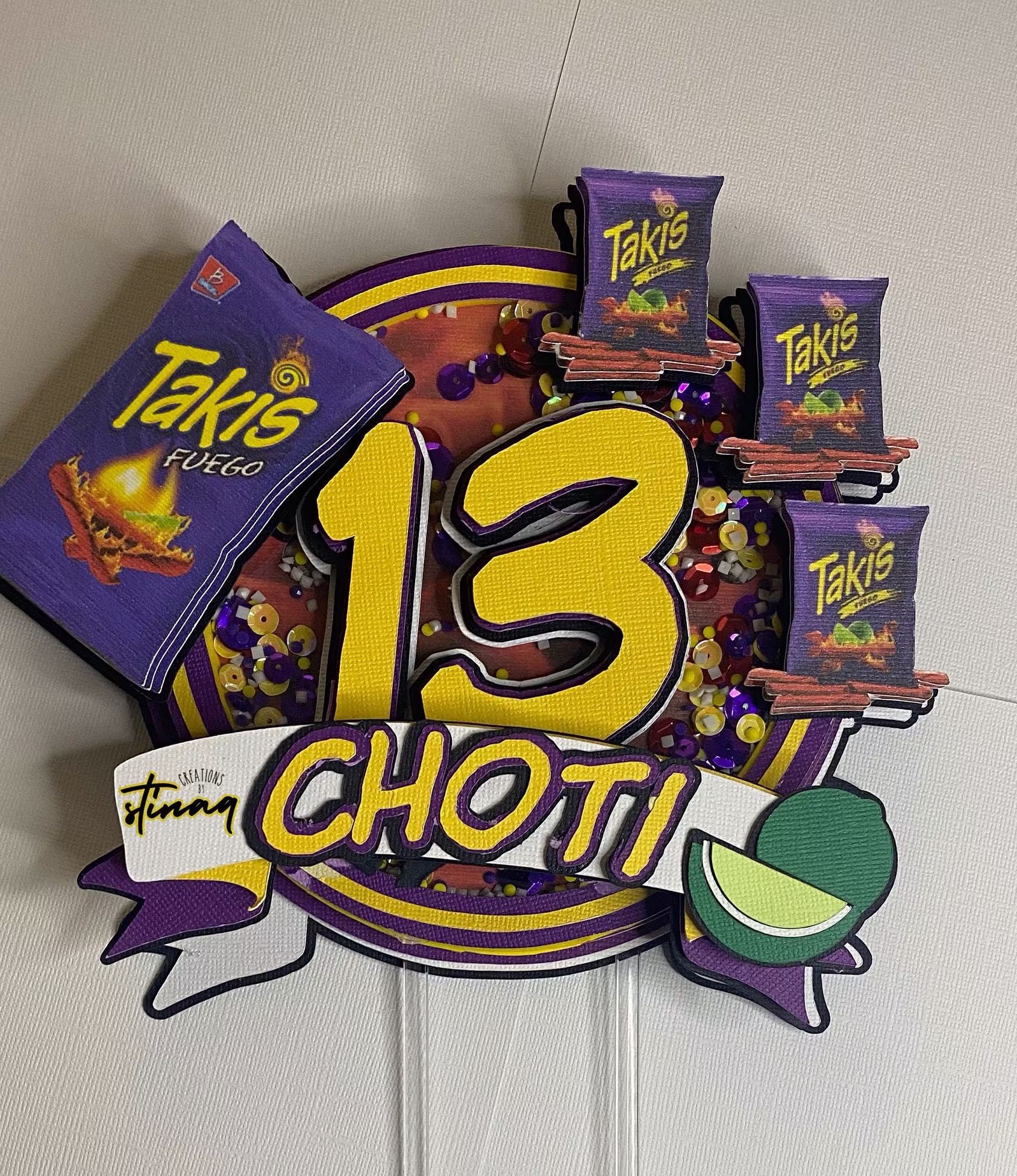 Takis Inspired Cake Topper