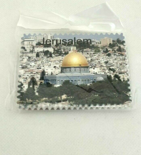 Al-Aqsa Mosque & Jerusalem City Square Ceramic Fridge Magnet Souvenir From Palestine