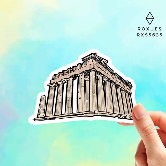 Parthenon Sticker, Travel Monuments Laptop Decal Water Bottle Sticker