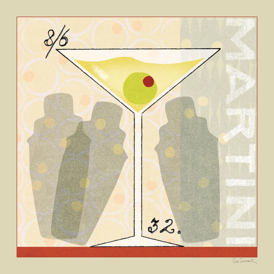 Shaken Martini by Sue Schlabach - Wrapped Canvas Painting Print