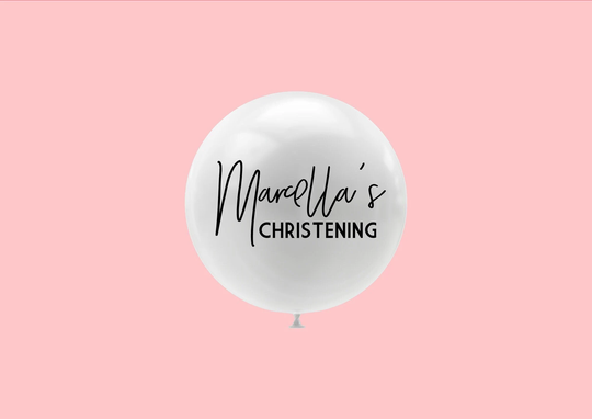 Custom Christening Balloon Decal | Diy Personalised Name Sticker |Baptism For 25cm 45cm 60cm 90cm Balloons