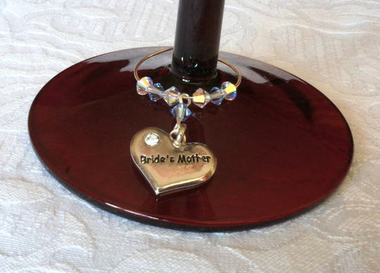 Brides Mother Wine Glass Charms