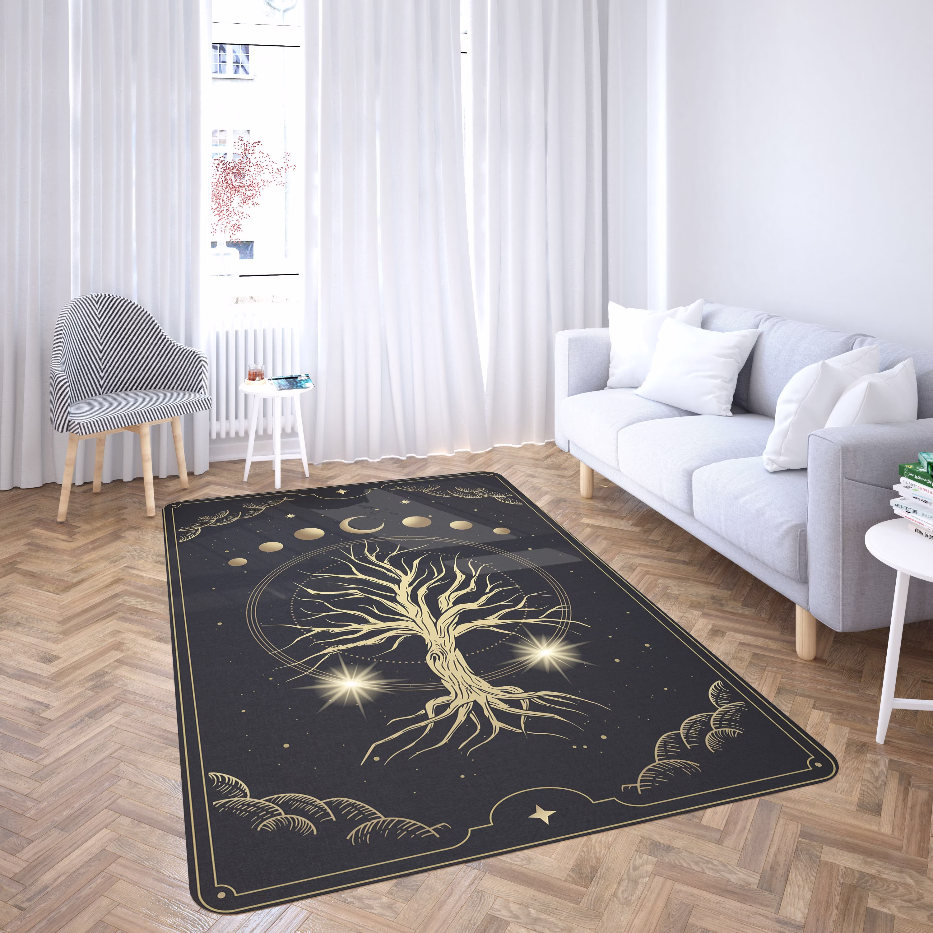 Tree Of Life - Yggdrasil Foldable Regular Rectangular Floor Rug
