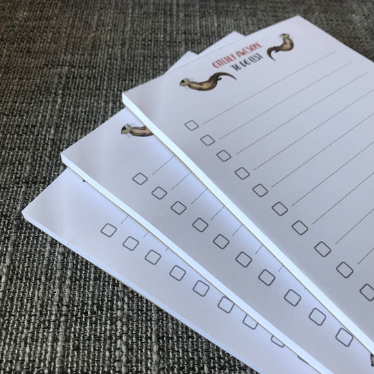 Otterly Awesome A5 To Do List Pad Notepad Notes Catherine Redgate Stationery Organise Block Bujo Office Letter Write Note Otter Otters