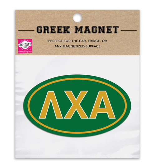 Lambda Chi Alpha Oval Fraternity Car Magnet Set Of 2 Removable No Residue All Weather Magnets For Guys & Student Drivers