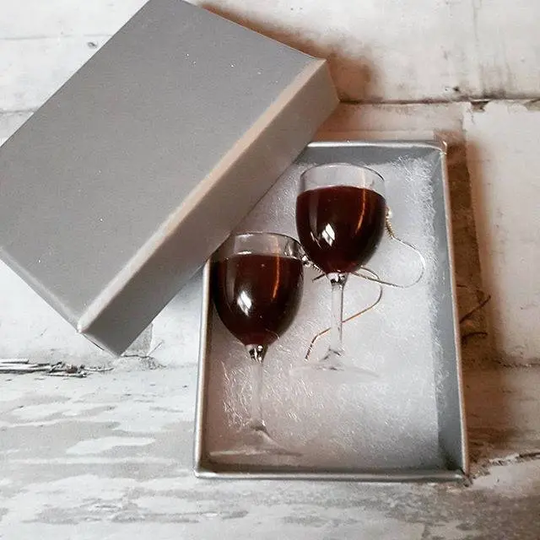 Red Wine Glass Earrings