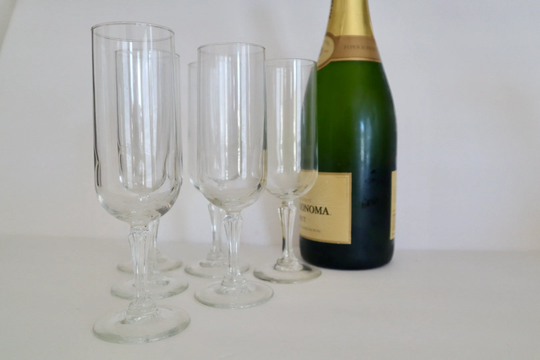 Vintage Luminarc Champagne Flutes | Made in France