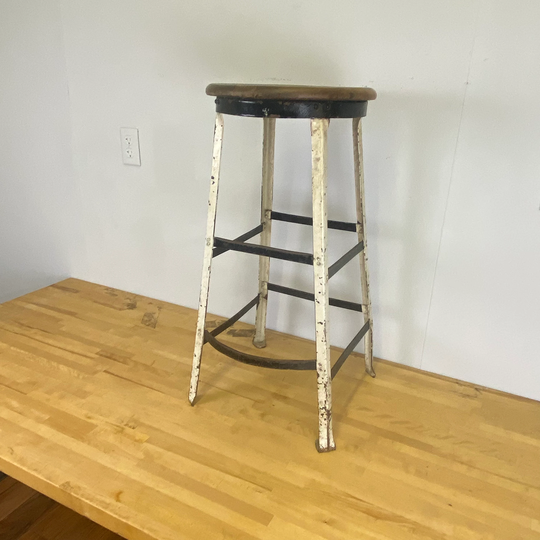 Vintage Industrial Angle Steel Stool Co 28