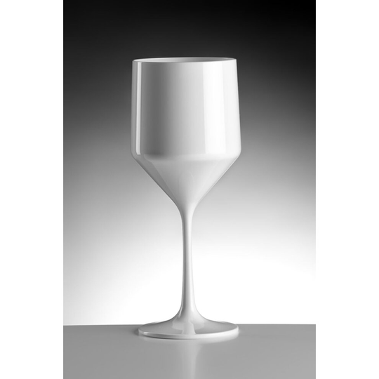 (Pack of 6) Premium Unbreakable Polycarbonate Wine Glass 450ml - White