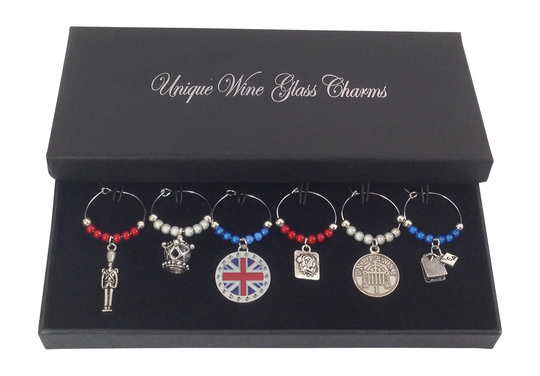 Great Britain Glass Charms By Libby's Market Place