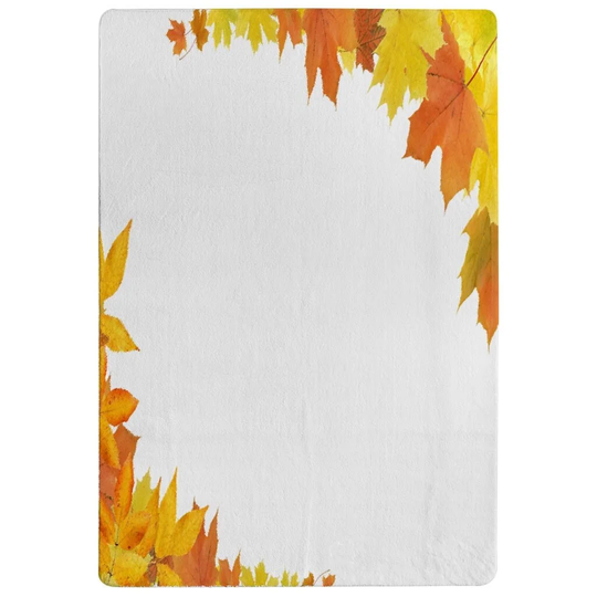 Paolucci Autumn Border Designer Shaggy Orange/White Rug