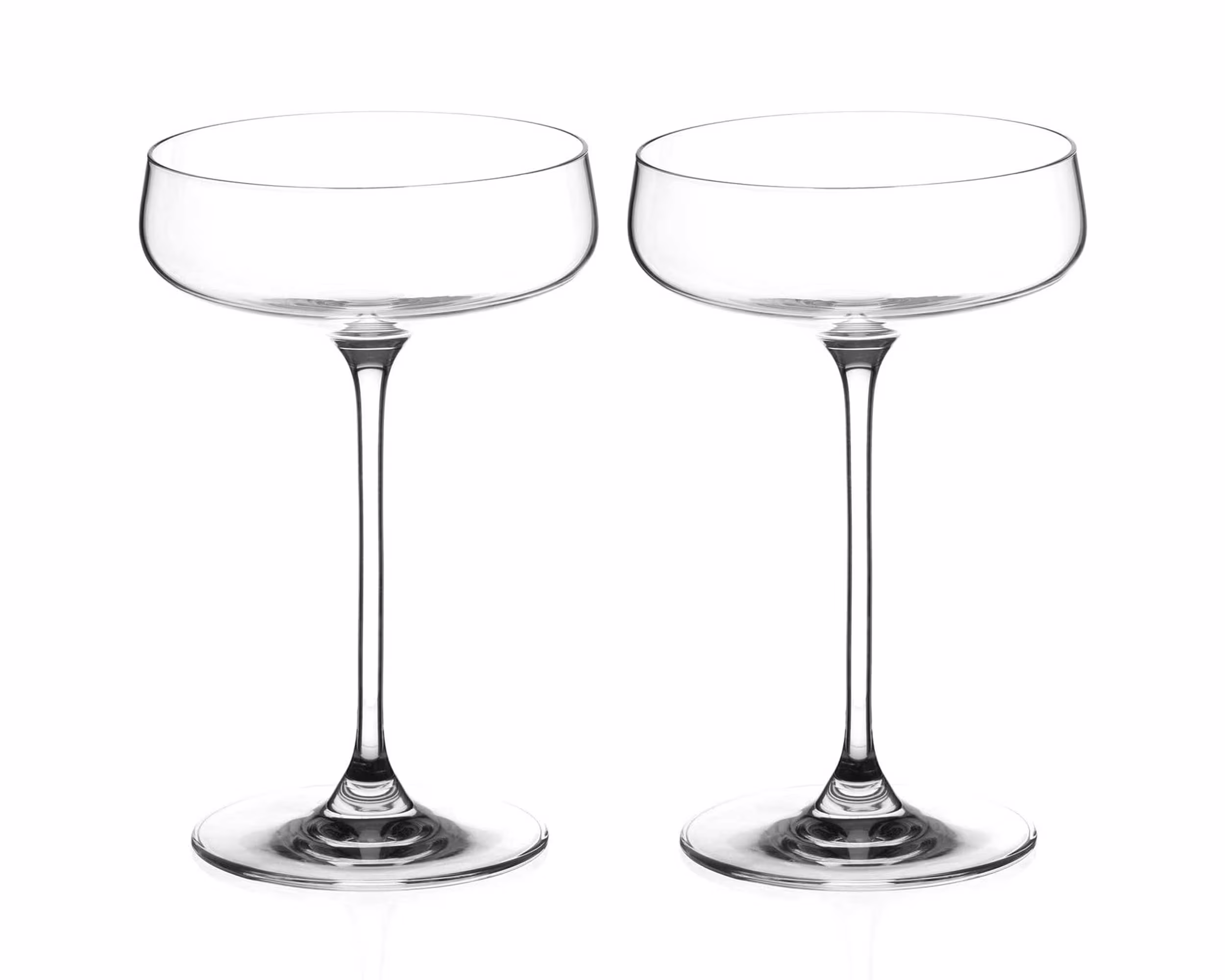 Diamante Champagne Cocktail Saucers Pair -