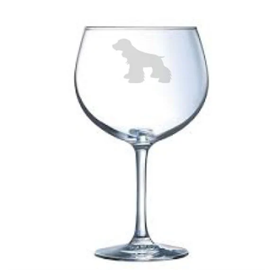 Personalised Cocker Spaniel Engraved Gin Glass, Gift, Dog Gift, Gin, Dog Gin