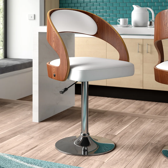 Shamar Solid Walnut Upholstered Dining Chair