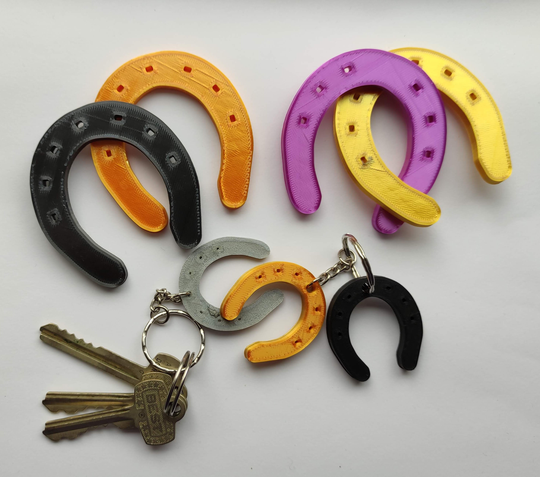 Horseshoe Good Luck Charm Fridge Magnet, Keychain, Keyfob, Ornament - 3D Printed. A Great Present For Anyone Or Get A Gift Yourself