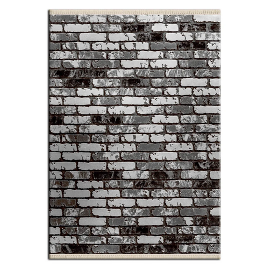Santo Flatweave Grey/Black/White Rug