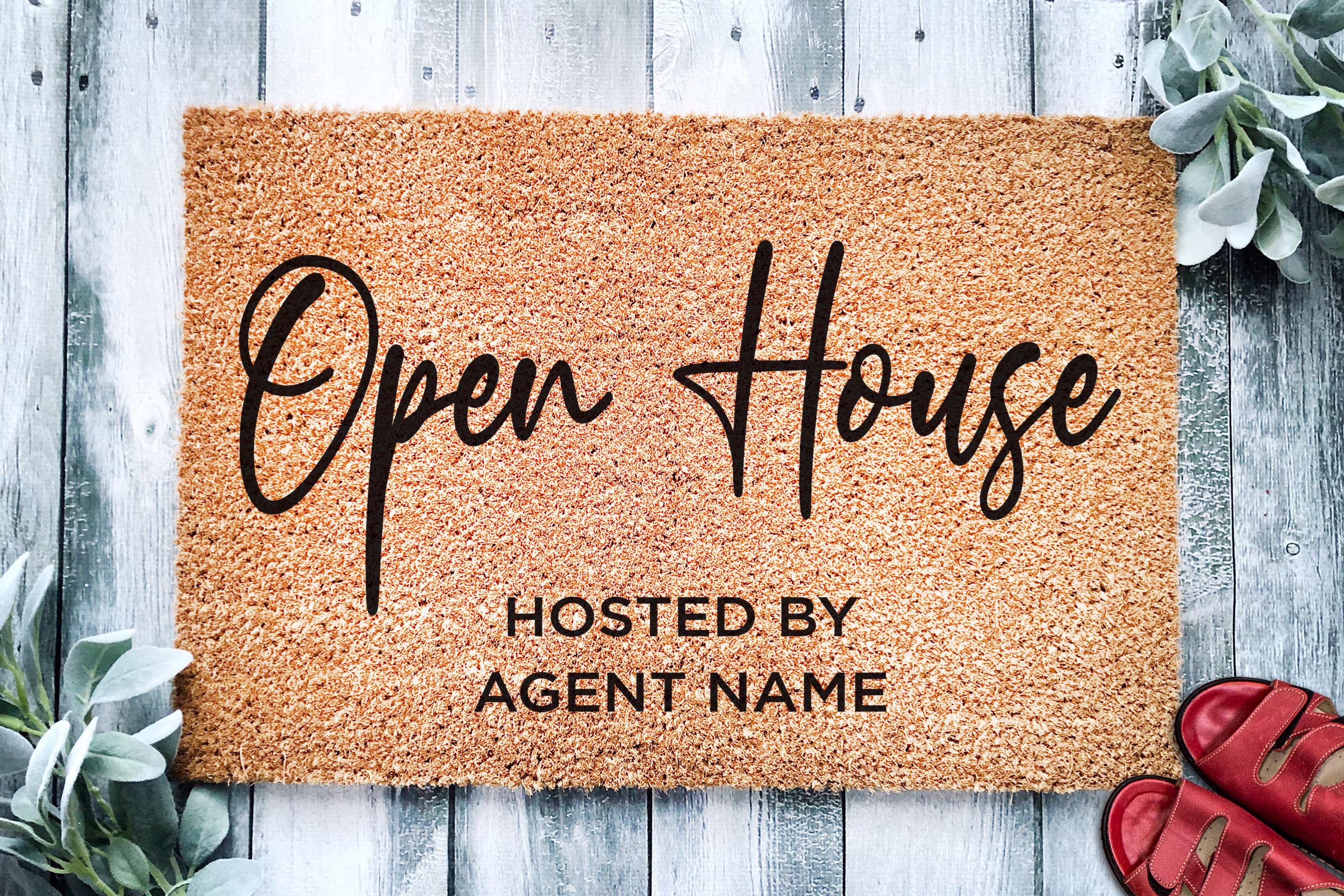 Open House Realtor Door Mat V3 | Home Doormat Business Selling Listing Front Real Estate Agent Gift