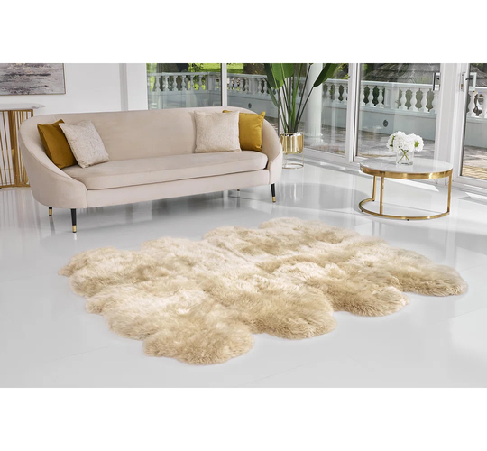 Adaline Sheepskin Stone Rug