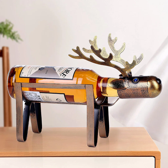 Wine Holder David''s Deer Wine Rack Wine Shelf-Tabletop Metal Wine Bottle Holder Freestanding Wine Rack For Wine Lovers